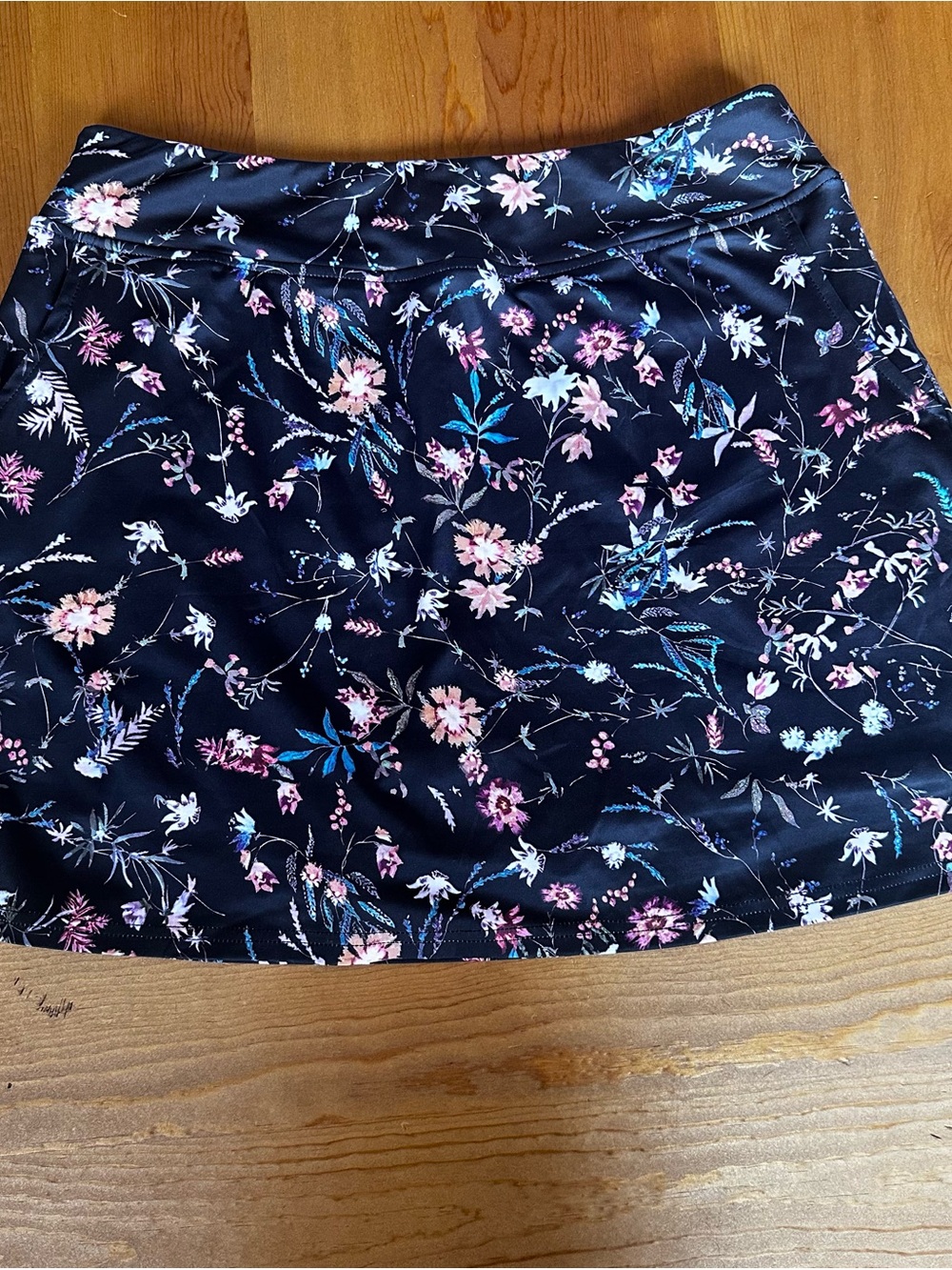 Black Floral Athletic Lightweight Skort - perfect for summer,golf,tennis